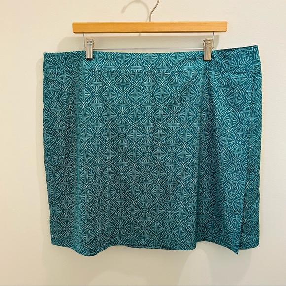 RipSkirt Hawaii Skirt 2XL TiLeaf Batik Green wrap plus size beach swim teal - Picture 8 of 8